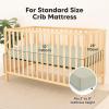 image2Pack Waterproof Baby Crib Sheets for Boys Girls  52x28 Viscose Derived from Bamboo Toddler Bed Sheet Neutral Fitted Crib Mattress Protector Cover for Baby Bedding Soft ampamp Gentle EcruLichen