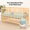 image2Pack Waterproof Baby Crib Sheets for Boys Girls  52x28 Viscose Derived from Bamboo Toddler Bed Sheet Neutral Fitted Crib Mattress Protector Cover for Baby Bedding Soft ampamp Gentle EcruBunnies
