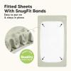 image2Pack Waterproof Baby Crib Sheets for Boys Girls  52x28 Viscose Derived from Bamboo Toddler Bed Sheet Neutral Fitted Crib Mattress Protector Cover for Baby Bedding Soft ampamp Gentle EcruLichen