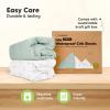 image2Pack Waterproof Baby Crib Sheets for Boys Girls  52x28 Viscose Derived from Bamboo Toddler Bed Sheet Neutral Fitted Crib Mattress Protector Cover for Baby Bedding Soft ampamp Gentle EcruBunnies