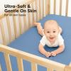 image2Pack Waterproof Baby Crib Sheets for Boys Girls  52x28 Viscose Derived from Bamboo Toddler Bed Sheet Neutral Fitted Crib Mattress Protector Cover for Baby Bedding Soft ampamp Gentle EcruSlate