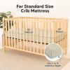 image2Pack Waterproof Baby Crib Sheets for Boys Girls  52x28 Viscose Derived from Bamboo Toddler Bed Sheet Neutral Fitted Crib Mattress Protector Cover for Baby Bedding Soft ampamp Gentle EcruPine Grove