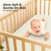 image2Pack Waterproof Baby Crib Sheets for Boys Girls  52x28 Viscose Derived from Bamboo Toddler Bed Sheet Neutral Fitted Crib Mattress Protector Cover for Baby Bedding Soft ampamp Gentle EcruOregano