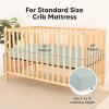 image2Pack Waterproof Baby Crib Sheets for Boys Girls  52x28 Viscose Derived from Bamboo Toddler Bed Sheet Neutral Fitted Crib Mattress Protector Cover for Baby Bedding Soft ampamp Gentle EcruPrairie