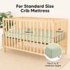 image2Pack Waterproof Baby Crib Sheets for Boys Girls  52x28 Viscose Derived from Bamboo Toddler Bed Sheet Neutral Fitted Crib Mattress Protector Cover for Baby Bedding Soft ampamp Gentle EcruAvocado