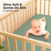image2Pack Waterproof Baby Crib Sheets for Boys Girls  52x28 Viscose Derived from Bamboo Toddler Bed Sheet Neutral Fitted Crib Mattress Protector Cover for Baby Bedding Soft ampamp Gentle EcruHedges