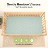 image2Pack Waterproof Baby Crib Sheets for Boys Girls  52x28 Viscose Derived from Bamboo Toddler Bed Sheet Neutral Fitted Crib Mattress Protector Cover for Baby Bedding Soft ampamp Gentle EcruBunnies