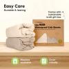 image2Pack Waterproof Baby Crib Sheets for Boys Girls  52x28 Viscose Derived from Bamboo Toddler Bed Sheet Neutral Fitted Crib Mattress Protector Cover for Baby Bedding Soft ampamp Gentle EcruButterflies