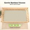 image2Pack Waterproof Baby Crib Sheets for Boys Girls  52x28 Viscose Derived from Bamboo Toddler Bed Sheet Neutral Fitted Crib Mattress Protector Cover for Baby Bedding Soft ampamp Gentle EcruPine Grove