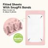 image2Pack Waterproof Baby Crib Sheets for Boys Girls  52x28 Viscose Derived from Bamboo Toddler Bed Sheet Neutral Fitted Crib Mattress Protector Cover for Baby Bedding Soft ampamp Gentle EcruRose