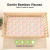 image2Pack Waterproof Baby Crib Sheets for Boys Girls  52x28 Viscose Derived from Bamboo Toddler Bed Sheet Neutral Fitted Crib Mattress Protector Cover for Baby Bedding Soft ampamp Gentle EcruBeach Day
