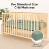 image2Pack Waterproof Baby Crib Sheets for Boys Girls  52x28 Viscose Derived from Bamboo Toddler Bed Sheet Neutral Fitted Crib Mattress Protector Cover for Baby Bedding Soft ampamp Gentle EcruHedges