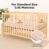 image2Pack Waterproof Baby Crib Sheets for Boys Girls  52x28 Viscose Derived from Bamboo Toddler Bed Sheet Neutral Fitted Crib Mattress Protector Cover for Baby Bedding Soft ampamp Gentle EcruBeach Day