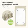 image2Pack Waterproof Baby Crib Sheets for Boys Girls  52x28 Viscose Derived from Bamboo Toddler Bed Sheet Neutral Fitted Crib Mattress Protector Cover for Baby Bedding Soft ampamp Gentle EcruPine Grove
