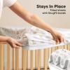image2Pack Waterproof Crib Sheets for Boy Girl  Organic Cotton 52X28 Fitted Crib Sheets NeutralCrib Mattress Protector SheetsSoft Toddler Bed SheetsWashable Infant Fitted Baby Crib SheetsKeaSafariKeasafari