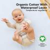 image2Pack Waterproof Crib Sheets for Boy Girl  Organic Cotton 52X28 Fitted Crib Sheets NeutralCrib Mattress Protector SheetsSoft Toddler Bed SheetsWashable Infant Fitted Baby Crib SheetsKeaSafariBlue Flax