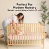 image2Pack Waterproof Crib Sheets for Boy Girl  Organic Cotton 52X28 Fitted Crib Sheets NeutralCrib Mattress Protector SheetsSoft Toddler Bed SheetsWashable Infant Fitted Baby Crib SheetsKeaSafariMist Rose