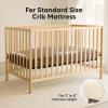 image2Pack Waterproof Crib Sheets for Boy Girl  Organic Cotton 52X28 Fitted Crib Sheets NeutralCrib Mattress Protector SheetsSoft Toddler Bed SheetsWashable Infant Fitted Baby Crib SheetsKeaSafariLatte