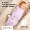 image3Pack Organic Swaddles for Newborns Baby Sleep Sacks 03 Months  Baby Swaddle Wrap Newborn Wearable Blanket Infant Sleep Sack for Girls Boys Soft ampamp Snug Large Hook ampamp Loop Closure RippleSoft Lilac