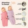 image3Pack Organic Swaddles for Newborns Baby Sleep Sacks 03 Months  Baby Swaddle Wrap Newborn Wearable Blanket Infant Sleep Sack for Girls Boys Soft ampamp Snug Large Hook ampamp Loop Closure RippleVivacious