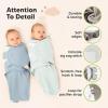 image3Pack Organic Swaddles for Newborns Baby Sleep Sacks 03 Months  Baby Swaddle Wrap Newborn Wearable Blanket Infant Sleep Sack for Girls Boys Soft ampamp Snug Large Hook ampamp Loop Closure RippleGlacier
