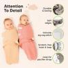 image3Pack Organic Swaddles for Newborns Baby Sleep Sacks 03 Months  Baby Swaddle Wrap Newborn Wearable Blanket Infant Sleep Sack for Girls Boys Soft ampamp Snug Large Hook ampamp Loop Closure RippleSalmon