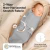 image3Pack Organic Swaddles for Newborns Baby Sleep Sacks 03 Months  Baby Swaddle Wrap Newborn Wearable Blanket Infant Sleep Sack for Girls Boys Soft ampamp Snug Large Hook ampamp Loop Closure RippleGranite