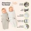 image3Pack Organic Swaddles for Newborns Baby Sleep Sacks 03 Months  Baby Swaddle Wrap Newborn Wearable Blanket Infant Sleep Sack for Girls Boys Soft ampamp Snug Large Hook ampamp Loop Closure RippleGranite