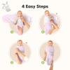 image3Pack Organic Swaddles for Newborns Baby Sleep Sacks 03 Months  Baby Swaddle Wrap Newborn Wearable Blanket Infant Sleep Sack for Girls Boys Soft ampamp Snug Large Hook ampamp Loop Closure RippleSoft Lilac