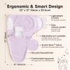 image3Pack Organic Swaddles for Newborns Baby Sleep Sacks 03 Months  Baby Swaddle Wrap Newborn Wearable Blanket Infant Sleep Sack for Girls Boys Soft ampamp Snug Large Hook ampamp Loop Closure RippleSoft Lilac