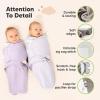 image3Pack Organic Swaddles for Newborns Baby Sleep Sacks 03 Months  Baby Swaddle Wrap Newborn Wearable Blanket Infant Sleep Sack for Girls Boys Soft ampamp Snug Large Hook ampamp Loop Closure RippleSoft Lilac