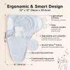 image3Pack Organic Swaddles for Newborns Baby Sleep Sacks 03 Months  Baby Swaddle Wrap Newborn Wearable Blanket Infant Sleep Sack for Girls Boys Soft ampamp Snug Large Hook ampamp Loop Closure RippleGlacier