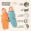 image3Pack Organic Swaddles for Newborns Baby Sleep Sacks 03 Months  Baby Swaddle Wrap Newborn Wearable Blanket Infant Sleep Sack for Girls Boys Soft ampamp Snug Large Hook ampamp Loop Closure RippleValiant
