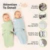 image3Pack Organic Swaddles for Newborns Baby Sleep Sacks 03 Months  Baby Swaddle Wrap Newborn Wearable Blanket Infant Sleep Sack for Girls Boys Soft ampamp Snug Large Hook ampamp Loop Closure RippleRipple