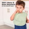 image3Pack Waterproof Baby Bibs for Eating  Lightweight Toddler Feeding Bibs with Large Food Catcher Mess Proof FoodGrade Baby Eating Essentials Easy to Put On ampamp Clean OceanVessels