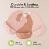 image3Pack Waterproof Baby Bibs for Eating  Lightweight Toddler Feeding Bibs with Large Food Catcher Mess Proof FoodGrade Baby Eating Essentials Easy to Put On ampamp Clean OceanButterflies