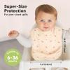 image3Pack Waterproof Baby Bibs for Eating  Lightweight Toddler Feeding Bibs with Large Food Catcher Mess Proof FoodGrade Baby Eating Essentials Easy to Put On ampamp Clean OceanButterflies