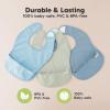 image3Pack Waterproof Baby Bibs for Eating  Lightweight Toddler Feeding Bibs with Large Food Catcher Mess Proof FoodGrade Baby Eating Essentials Easy to Put On ampamp Clean OceanOcean