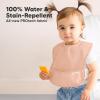 image3Pack Waterproof Baby Bibs for Eating  Lightweight Toddler Feeding Bibs with Large Food Catcher Mess Proof FoodGrade Baby Eating Essentials Easy to Put On ampamp Clean OceanMellow