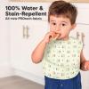 image3Pack Waterproof Baby Bibs for Eating  Lightweight Toddler Feeding Bibs with Large Food Catcher Mess Proof FoodGrade Baby Eating Essentials Easy to Put On ampamp Clean OceanToy Land