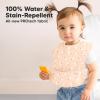 image3Pack Waterproof Baby Bibs for Eating  Lightweight Toddler Feeding Bibs with Large Food Catcher Mess Proof FoodGrade Baby Eating Essentials Easy to Put On ampamp Clean OceanBloom