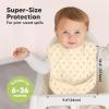 image3Pack Waterproof Baby Bibs for Eating  Lightweight Toddler Feeding Bibs with Large Food Catcher Mess Proof FoodGrade Baby Eating Essentials Easy to Put On ampamp Clean OceanFleur