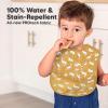 image3Pack Waterproof Baby Bibs for Eating  Lightweight Toddler Feeding Bibs with Large Food Catcher Mess Proof FoodGrade Baby Eating Essentials Easy to Put On ampamp Clean OceanMesozoic
