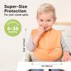 image3Pack Waterproof Baby Bibs for Eating  Lightweight Toddler Feeding Bibs with Large Food Catcher Mess Proof FoodGrade Baby Eating Essentials Easy to Put On ampamp Clean OceanBasics