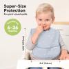 image3Pack Waterproof Baby Bibs for Eating  Lightweight Toddler Feeding Bibs with Large Food Catcher Mess Proof FoodGrade Baby Eating Essentials Easy to Put On ampamp Clean OceanVessels