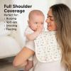 image5Pack Muslin Burp Cloths Baby Boy Girl  Very Absorbent Baby Burp Cloth Rags 8Layers Viscose Derived from Bamboo Cotton Muslin Towel Super Soft Spit Up Rags No Shrink Washcloths The WildWilderness