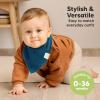 image8Pack Organic Baby Bandana Bibs for Boys Girls  Super Absorbent Triangle Baby Bibs for Drooling and Teething Infant 100 Cotton Extra Soft for Newborn Infant 036 Months ConstellationThunder