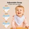 image8Pack Organic Baby Bandana Bibs for Girls  Super Absorbent Triangle Baby Bibs for Drooling and Teething Infant 100 Cotton Extra Soft for Newborn Infant 036 Months FlourishFlourish