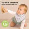 image8Pack Organic Baby Bandana Bibs for Girls  Super Absorbent Triangle Baby Bibs for Drooling and Teething Infant 100 Cotton Extra Soft for Newborn Infant 036 Months FlourishFlourish