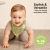 image8Pack Organic Baby Bandana Bibs for Girls  Super Absorbent Triangle Baby Bibs for Drooling and Teething Infant 100 Cotton Extra Soft for Newborn Infant 036 Months FlourishFall Spores